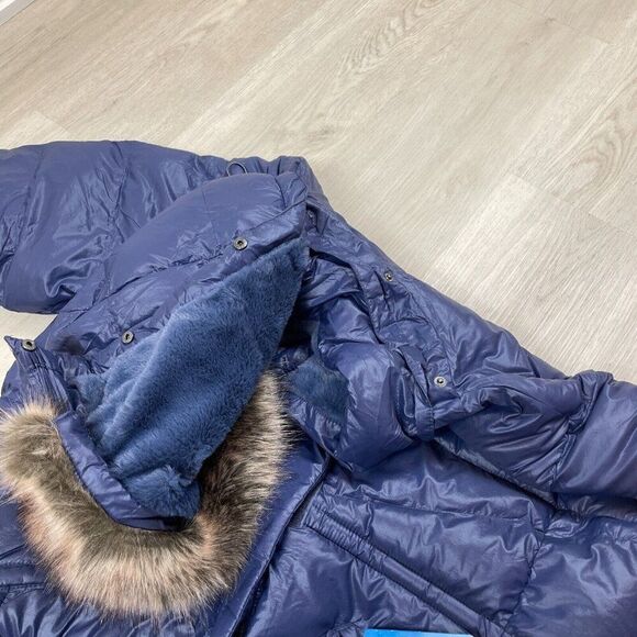 Columbia Peak To Park II Mid Insulated Jacket Womens 2X Navy Nocturnal Hooded - Picture 7 of 8